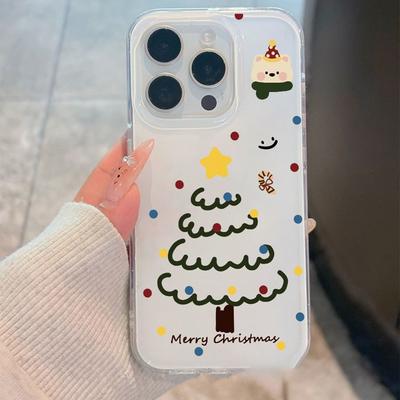 Transparent IMD Phone Case for Apple Oppo Phone Case for Vivo Transparent Phone Case Christmas Phone Case