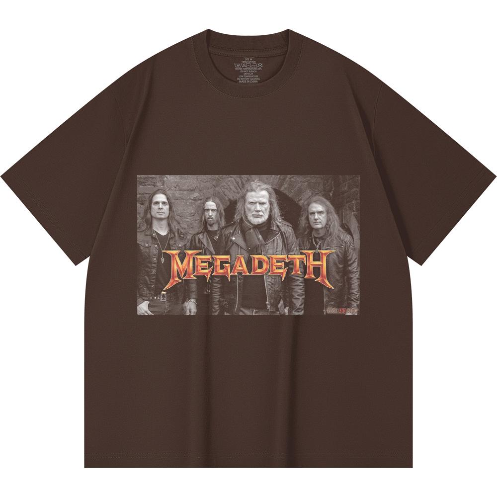 230 Gsm Cotton Heavy Metal T-Shirt Rock Band Popular Music Print Unisex Heavy Cotton T Shirt