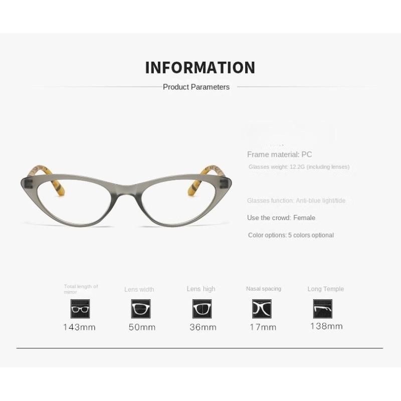 New Trend Cat Eye Photochromic Glasses for Women Anti Blue Light Fashionable HD UV Protection Near Sight Eyeglasses Diopter To -4.0