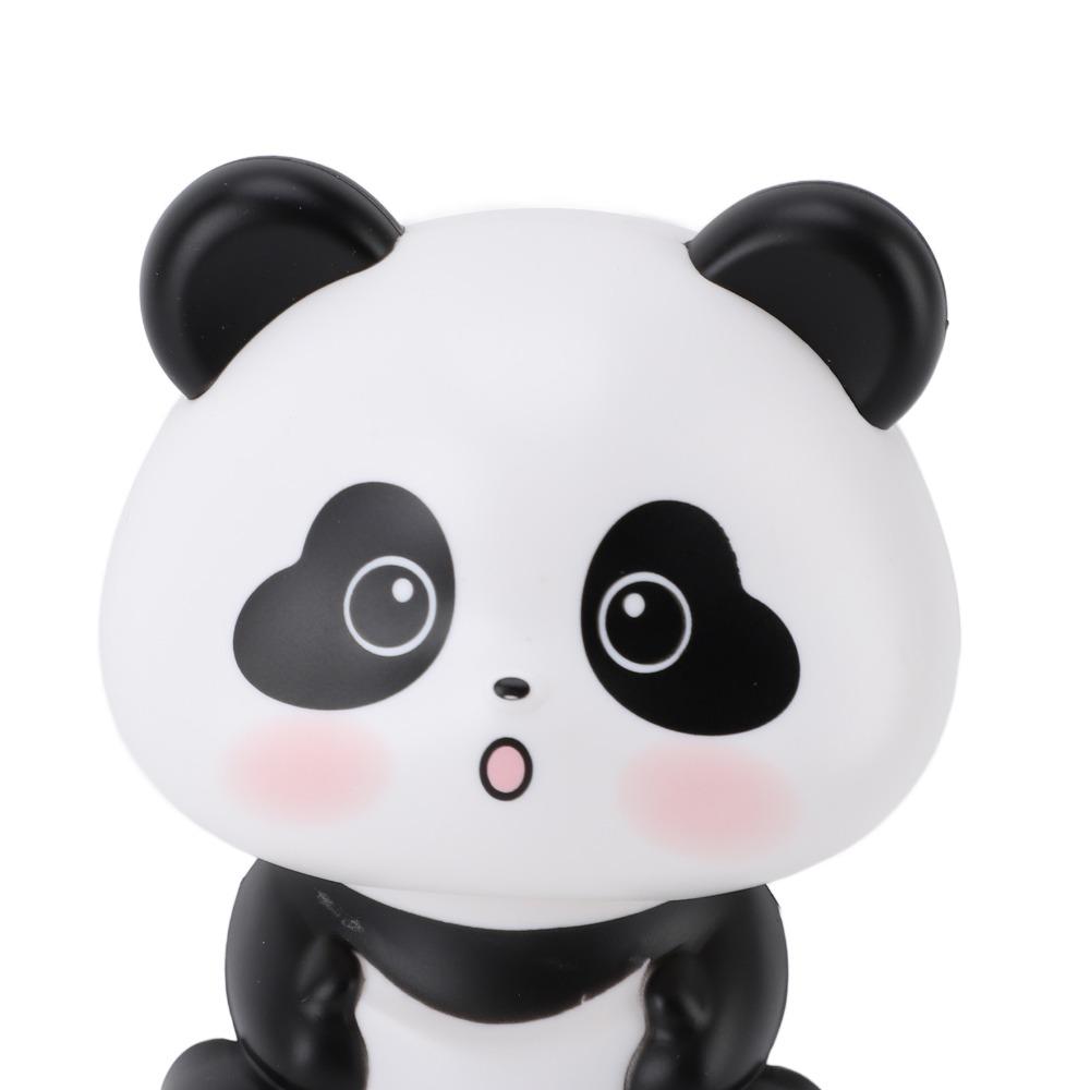 ABS Solar Panda Figurine White Light Operated Panda Decor Outdoor Porch Decoration