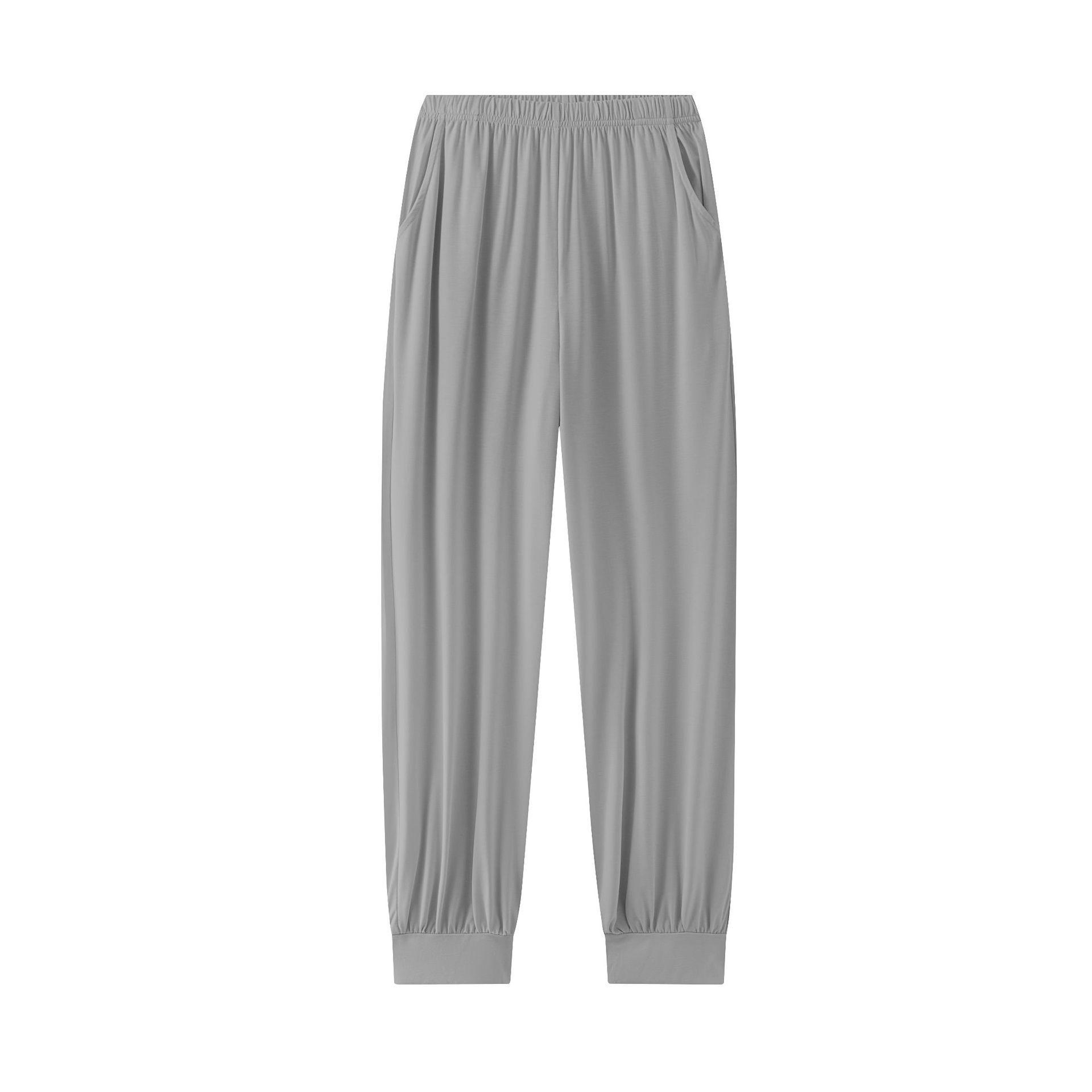 

Ice Cloud Cool Feel Color-Blocked Round Neck Short Sleeve Pocket Pajamas with Cups L (57.5-65 kg)