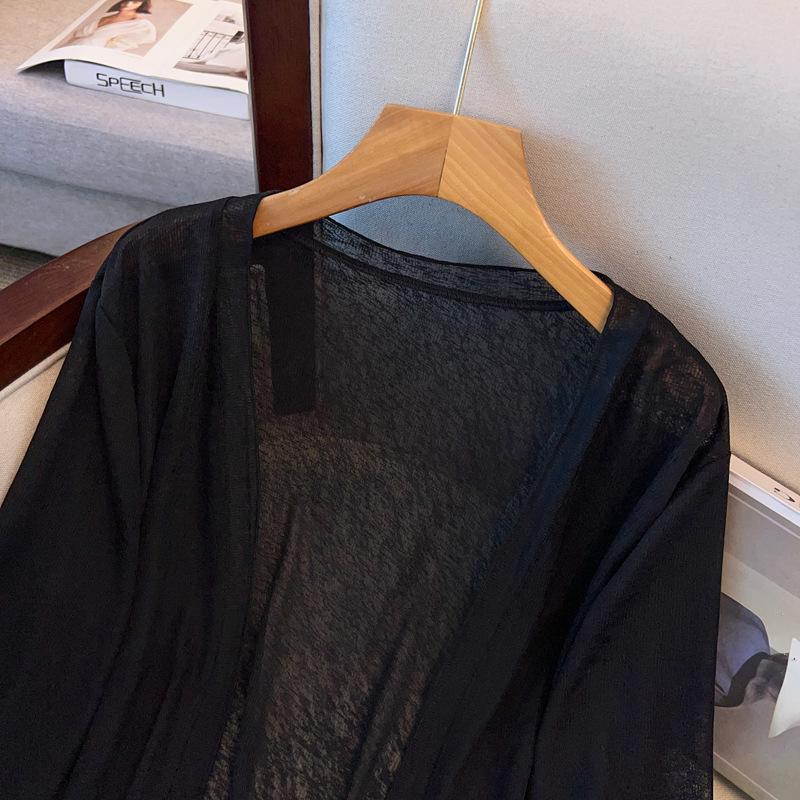 Cardigan Sciarpa Lavorato a Maglia da Donna Estivo - Protezione Solare, Versatile e Leggero