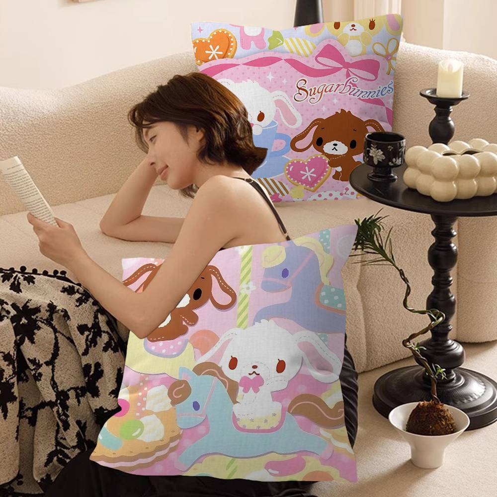 Cartoon S-SugarbunnieS-S Cushion Cover Inches Farmhouse Decor Home Throw Pillow Covers For Couch Decorations