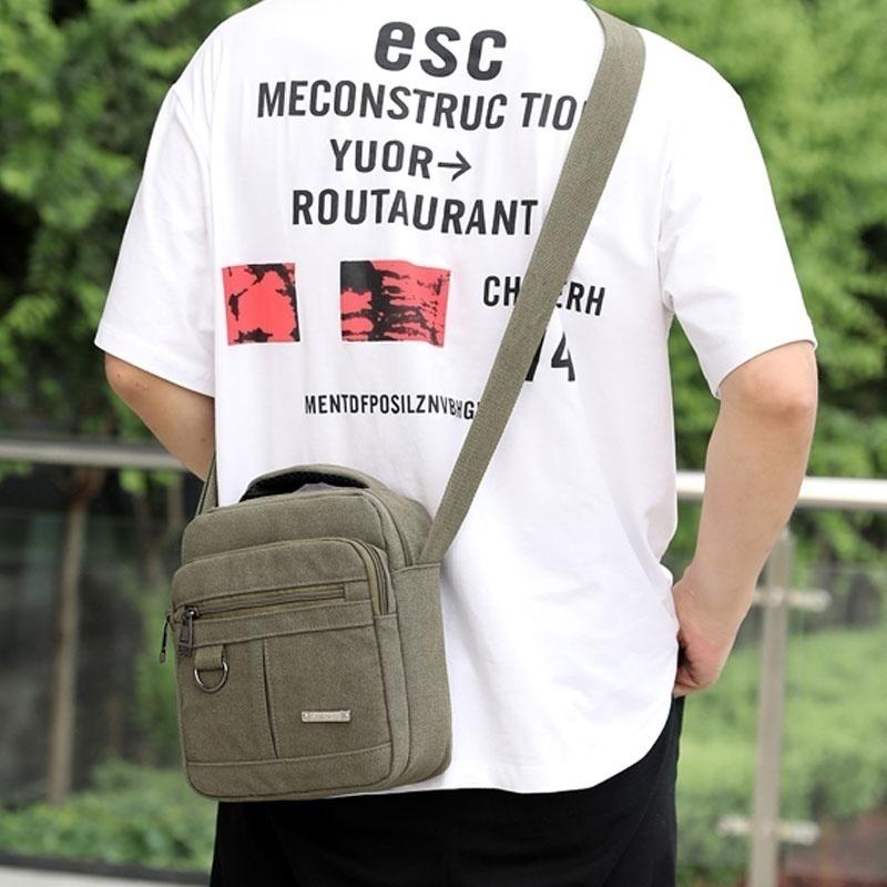 Men Canvas Shoulder Bag Casual Travel Men's Crossbody Bag Luxury Men Messenger Bags Satchel Handbags Tote