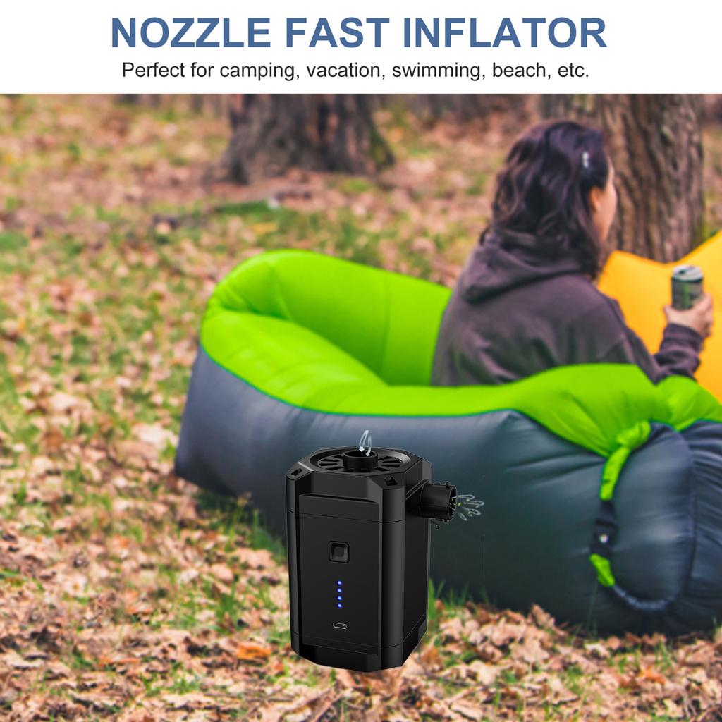 5000mAh Inflatable Pump 3.7V High Capacity Portable Air Pump Fast Air Filling Quick for Air Mattress Beds for Swimming Pool Boat