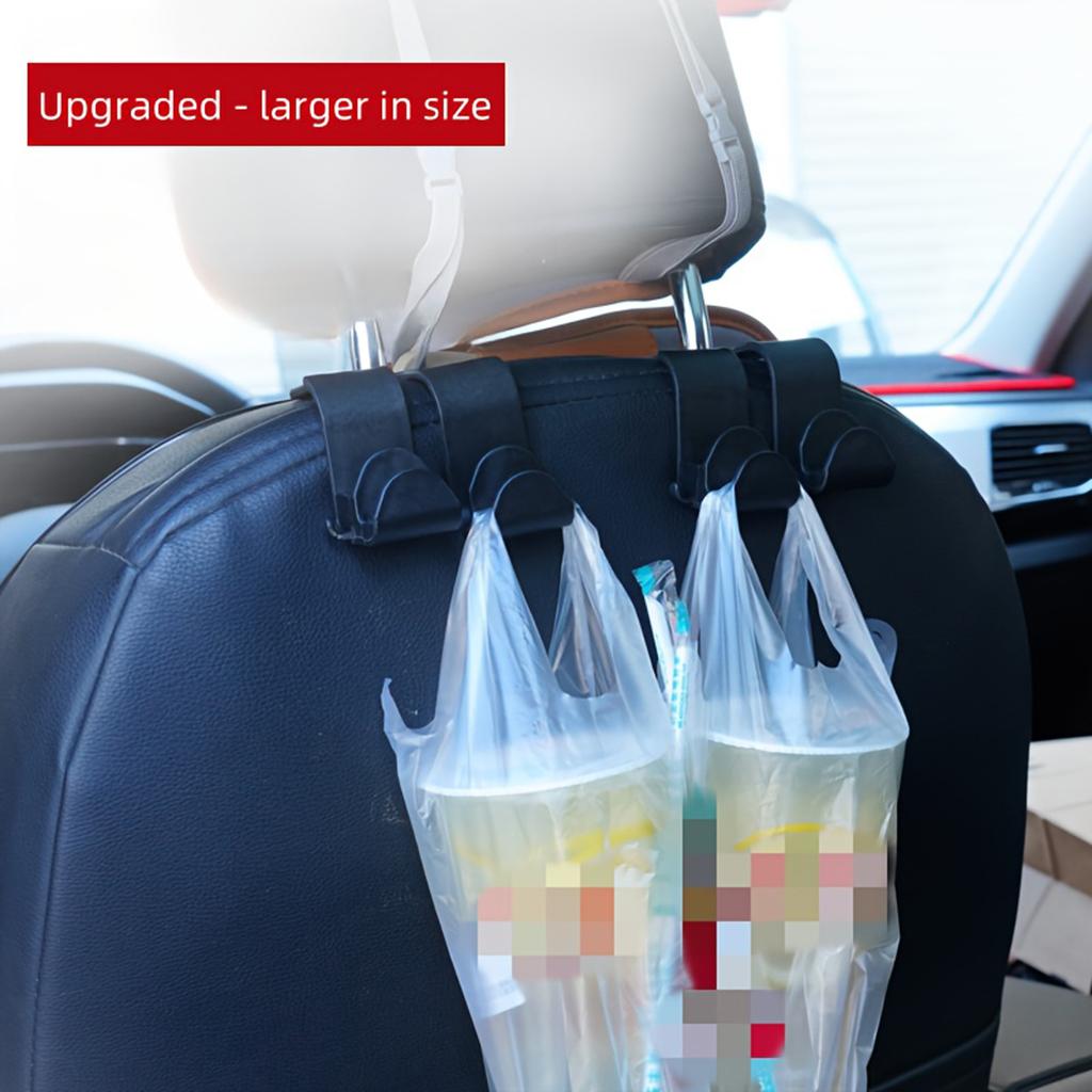 2 PCS Universal Car Seat Back Multi-Functional Hook Set - Suitable For Most Vehicles - PP Material - No Battery Required