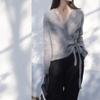 Ethereal Costume Cos Winter New Style of Ladies' Casual Fashion Standard Wool Blend Asymmetrical Cardigan