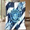 Couverture sur le thème de Manchester City Couverture douce en flanelle Couverture jetée pelucheuse Couverture douillette pour canapé et lit pour la décoration de la maison