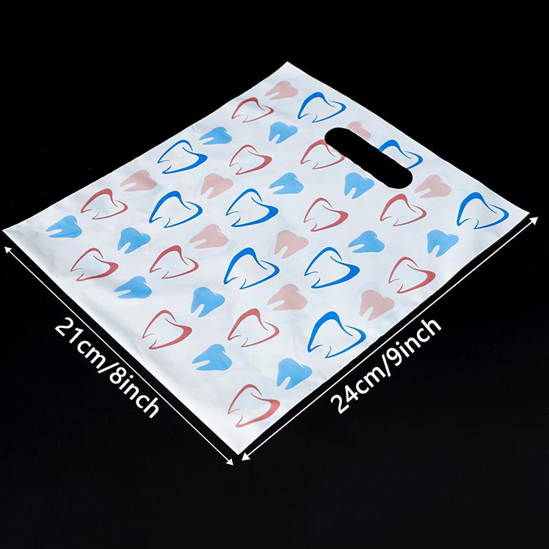 30/50Pcs Dental Bags For Dental Patients, Bulk Plastic Dental Goods Gift Bags For Hygienists, Dentists, Patient Care Clinics,