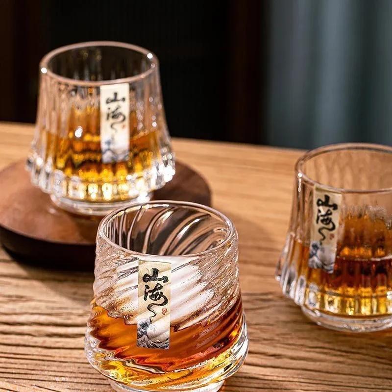 Shanhai Whiskey Cup Set Household High Appearance Level Beer Glass Creative Portable High-end Foreign Wine Cup Thickened Bottom