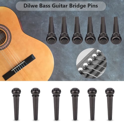 6 Black Endpin Pullers for Guitar Performance Improvement and Exquisite Appearance