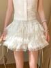 Women's High Waist Fluffy Lace Ballet Skirt - Spring/Summer Petite Short Cake Style