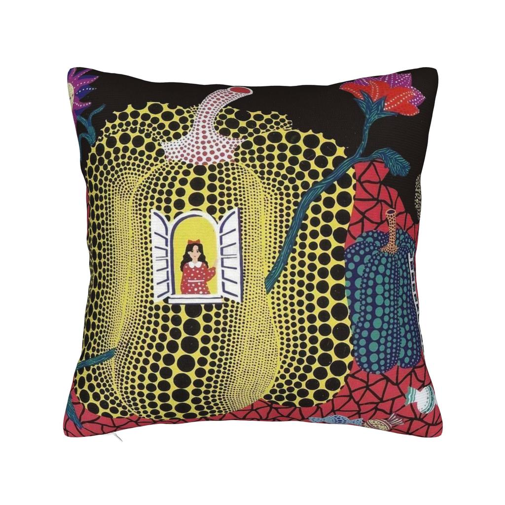 Yayoi K-Kusama Pillowcase Double-Sided Printing Polyester Cushion Cover Decor Throw Pillow Case Cover Home Square 45X45Cm