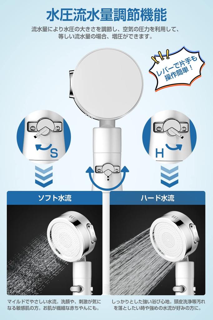 Eaimiu Shower Head Ultimate Improved Water Chlorine 3 Stage Disassembled High Water Low Water Shower Water Volume and Water Pressure Water Stop At