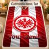 Flannel BlanketEintracht Frankfurt Custom Name Text Personalized Soft Warm Throw Blanket Home Decor Gift