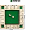 1-4 Players Shut The Box Dice Game, Classic 4 Sided Wooden Board Game with Dice for Kids Adults, Tab