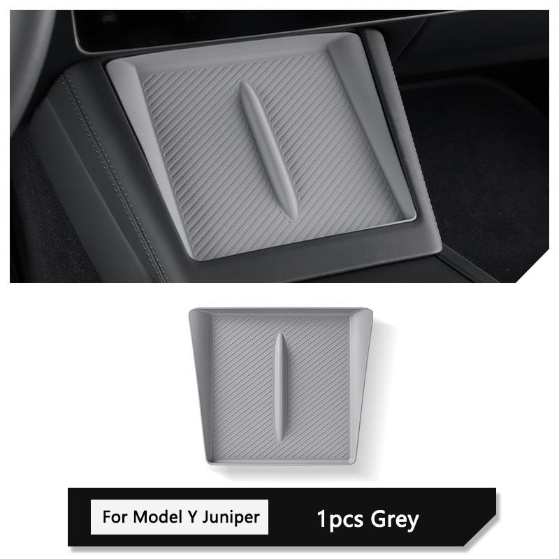 For Tesla Model Y Juniper 2025 2026 Silicone Wireless Charging Pad Central Control Phone Charger Protective Non-slip Accessories