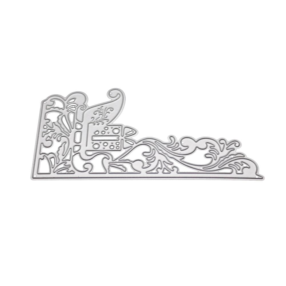 Christmas Gifts On the Sled Frame Metal Silvery Stencil Embossing Cutting Dies For Diy Scrapbooking Paper Album Cards Making