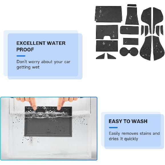 SXCY for 2023 2024 Nissan Ariya Cup Holder Inserts Liner 2023 2024 Ariya Door Slot Mats for 2024 Nissan Ariya Accessories Center Console Liners 2024