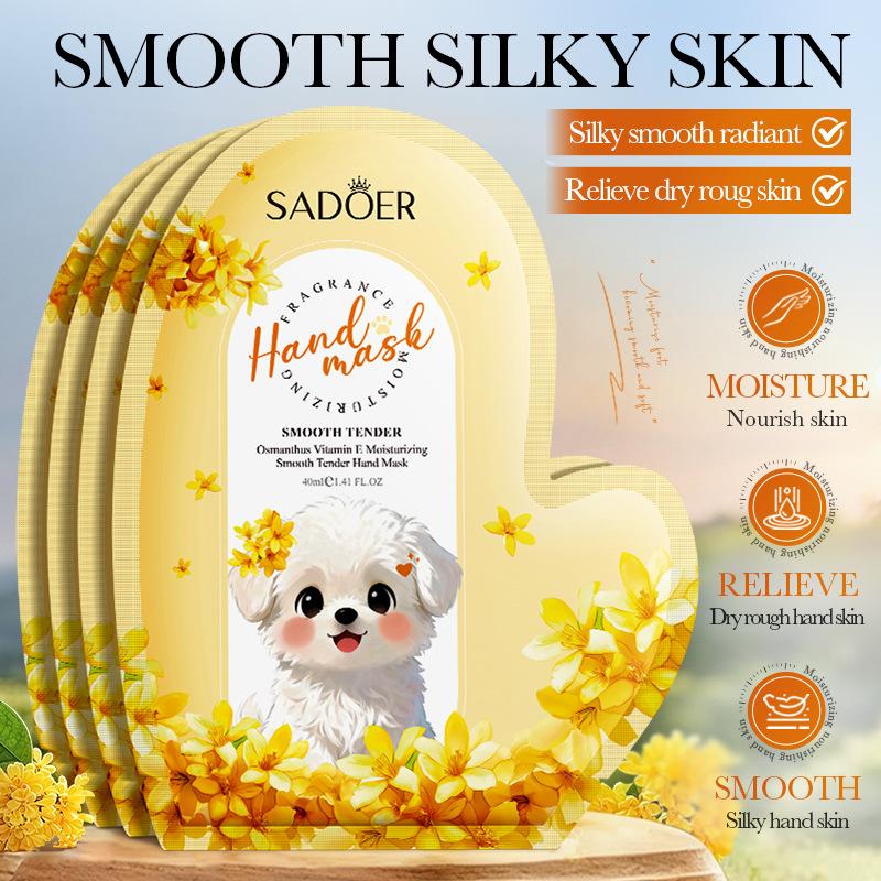 3pcs Osmanthus Hand Mask 40ml Vitamin E Hydrating Moisturizing Moisturizing Smooth Hand Mask Skin Care Products