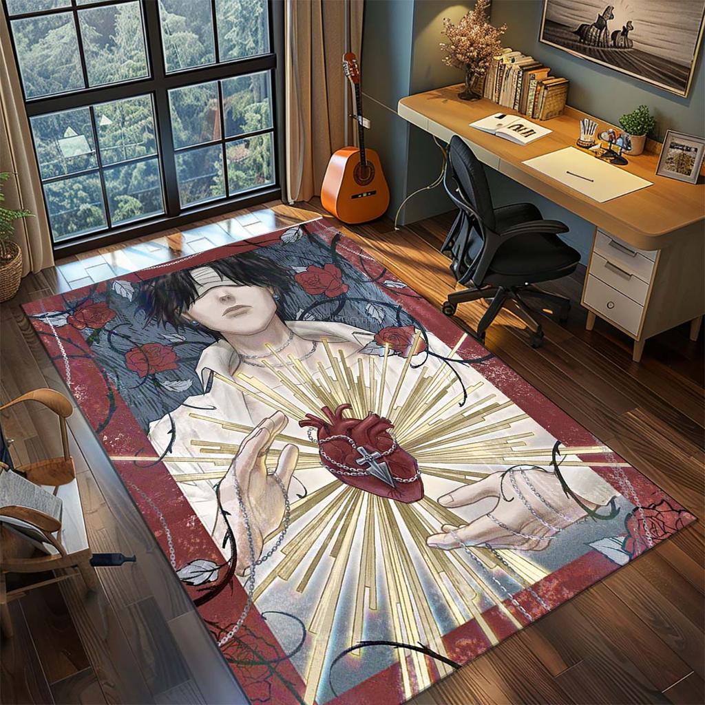 Hunter X Hunter Anime Rug Carpet Large Area Rug Non Slip Washable Floor Mat Gamer Room Bedroom Home Decor -QJY