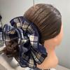 2025 Retro Plaid Korean Style Scrunchie for Women - Hair Tie for Buns & Ponytails
