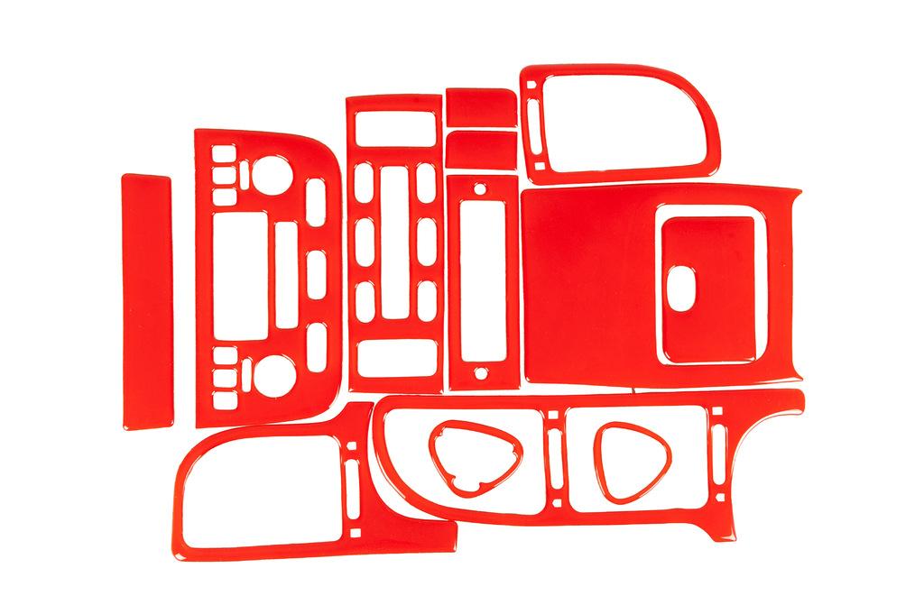 

Накладки на панель (червоний колір) для Peugeot 406