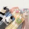 Non-Slip 3D Eyes Sleeping Socks Thicken Thermal Warm Socks  Apparel Accessories