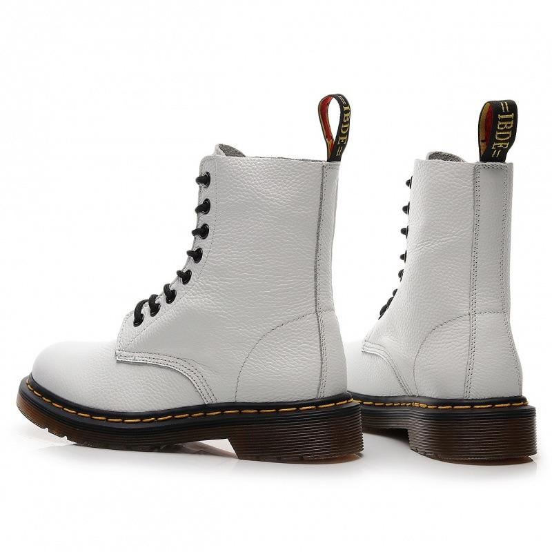 Lychee pattern tooling boots women's head layer soft cowhide couple short boots British leather locomotive boots