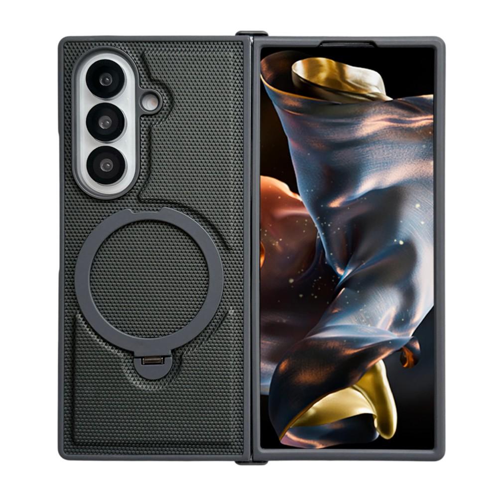 With Holder Phone Case For Samsung Galaxy Z Fold 7 5G Magnetic PC Hard Shell Protective Color Collision Shockproof Back Cover
