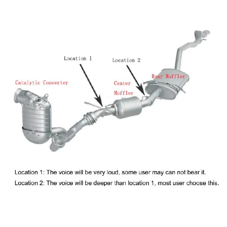 2 2.25 2.5 2.75 3 inch SS304 Heade Y Pipe cutout Electric Exhaust cutout Catback Down Pipe exhaust bypass valve remote button