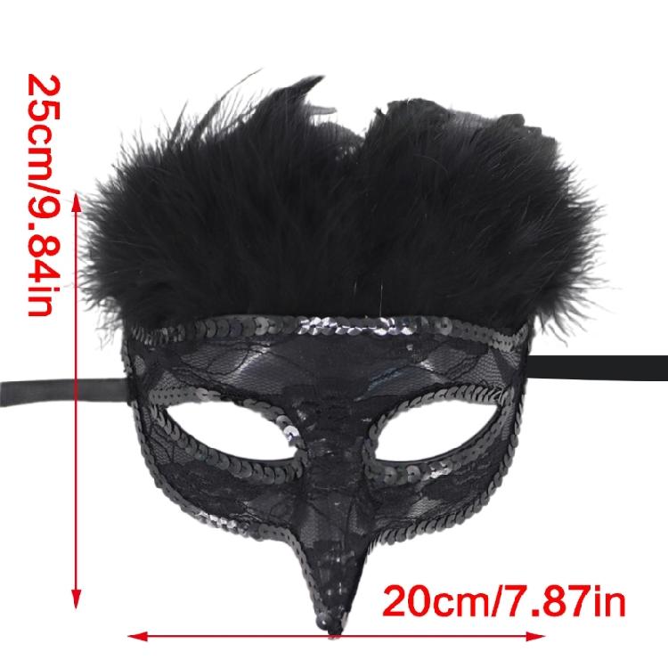 Feather Masquerade Mask Mardi Gras Mask Halloween Costume Mask Venetians Mask for Adult Women Girls Party Mask Gifts
