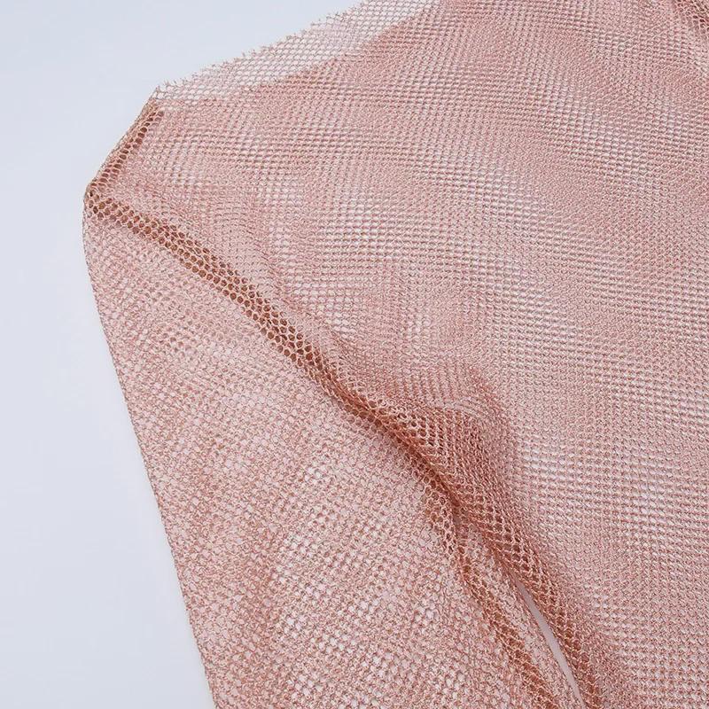 Sexy Nachtclub Transparenter Rock mit Federärmeln