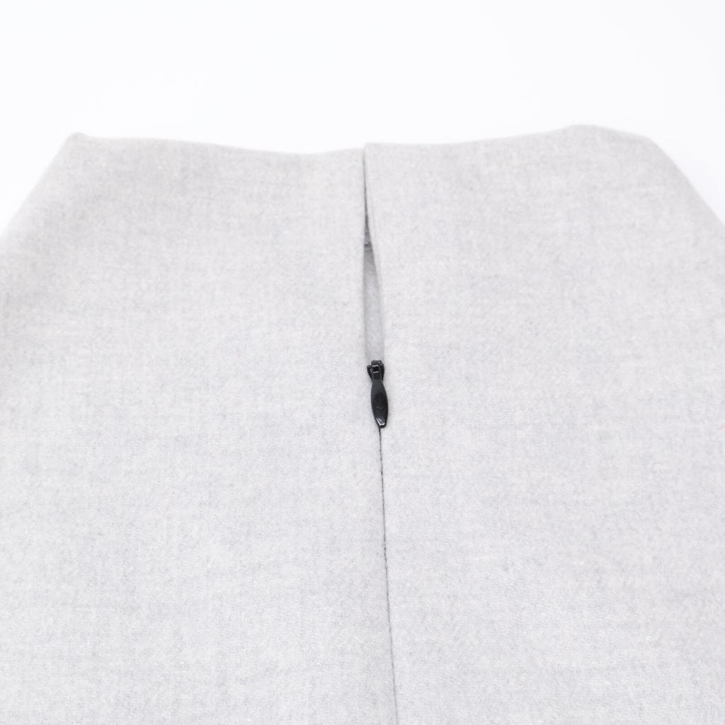 YOKOCHAN Grey YCD-314-128 Mock Neck Dress Dress 38 Light grayUsed