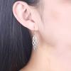 Hypoallergenic Hollow-Out Celtic Knot Design Pendant Earrings, Elegant and Minimalist Style for Daily Casual Wear