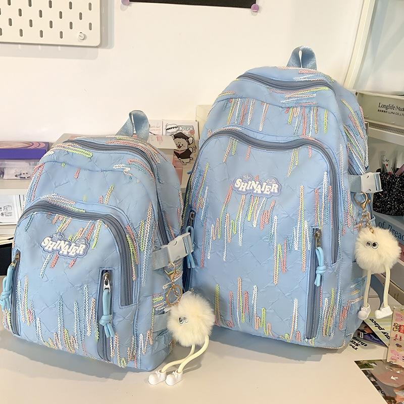 Schulranzen für Kinder Grundschüler Mädchen Junior High School Schüler College-Studenten Buchstaben-Rucksack