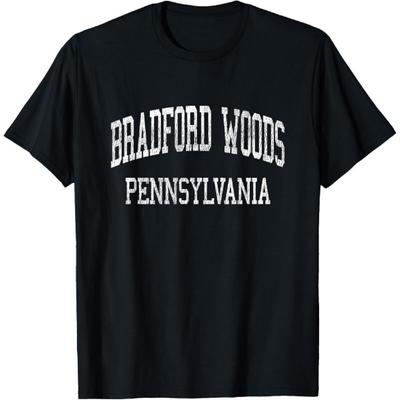 Bradford Woods Pennsylvania PA Vintage Athletic Sports Desig T-Shirt