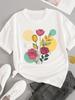 (Asian Size) T-shirts Fashion O-neck Female Casual Women's Top T Clothing Sweet Love Style 90s  Print Short Sleeve Graphic Tee