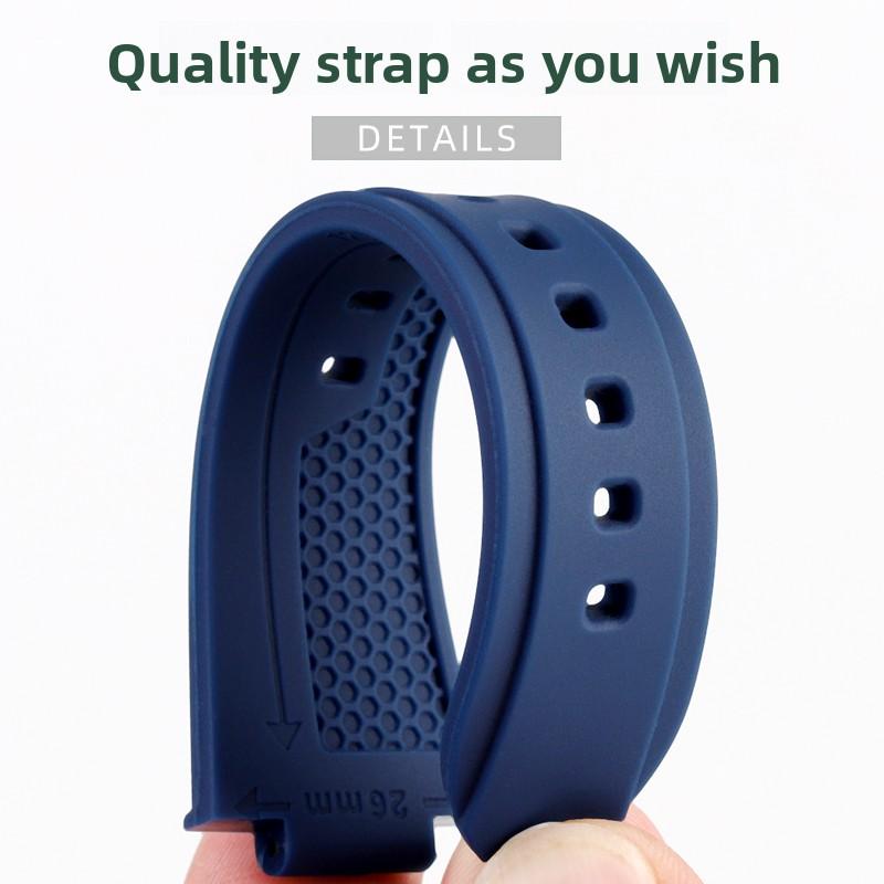 26*14mm Resin Strap For GUESS W0149L5 Soft Silicone Rubber Protruding Mouth Watch Band Men Sport Waterproof Bracelet Accessories
