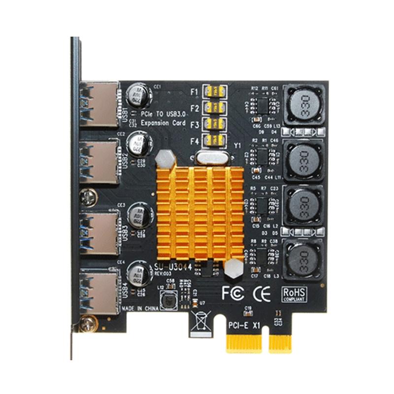 

Pcie To Usb3.0 pansion Card 4-port 5Gbps High-speed Desktop Usb3.0 CI for press pansion Card for with 8A owe