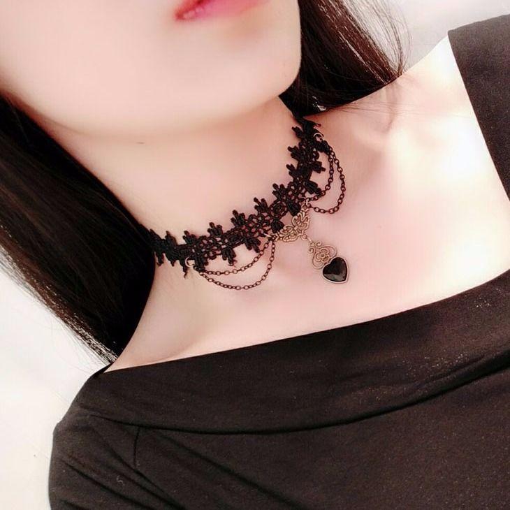 Koreanische Mode Samt Halsband Halskette für Frauen Vintage Sexy Spitze Halskette mit Anhänger Gothic Mädchen Hals Schmuck Zubehör