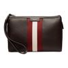 Color Block Letter Logo Leather Clutch Men Clutch Ebony Red White 6310596