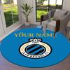 Club Brugge Kv Crest Custom Name Round Area Rug Carpet Rug For Living Room Bedroom Sofa Playroom Decor Nonslip Floor Mat
