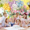 Easter Egg Balloons Inflatable Hatching Design Bunny Foil Balloons Kit for Easter Party Decorations Birthday Home Celebration