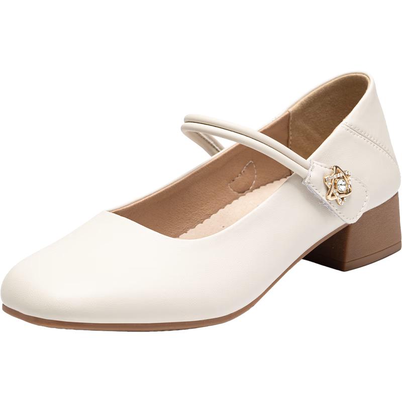 ZHR AH506 Women s Elegant Block Heel Mary Jane Shoes 35
