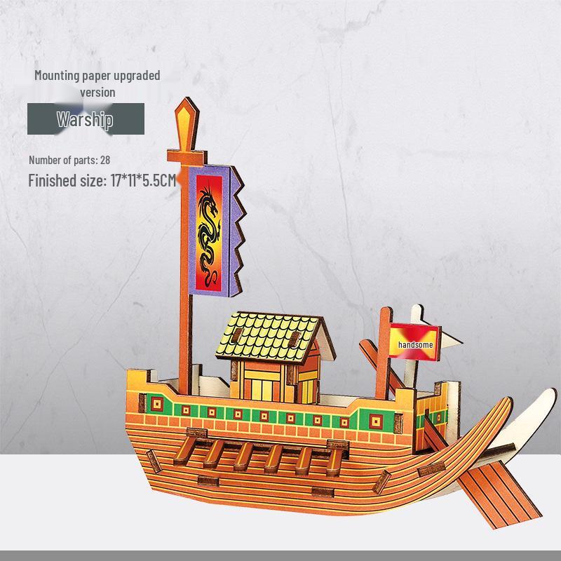 3D Holzpuzzle Modellspielzeug für Kinder ab 6 Jahren - Handgefertigtes Lernspielzeug