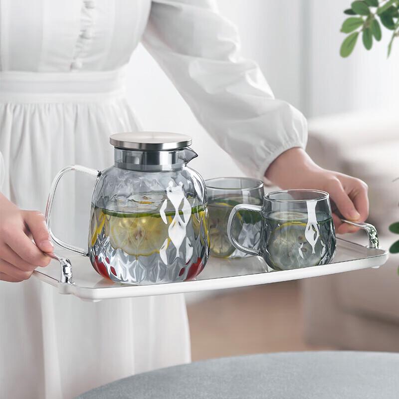 DESLON Dragon Scale 1.5L Glass Cold Water Kettle Set