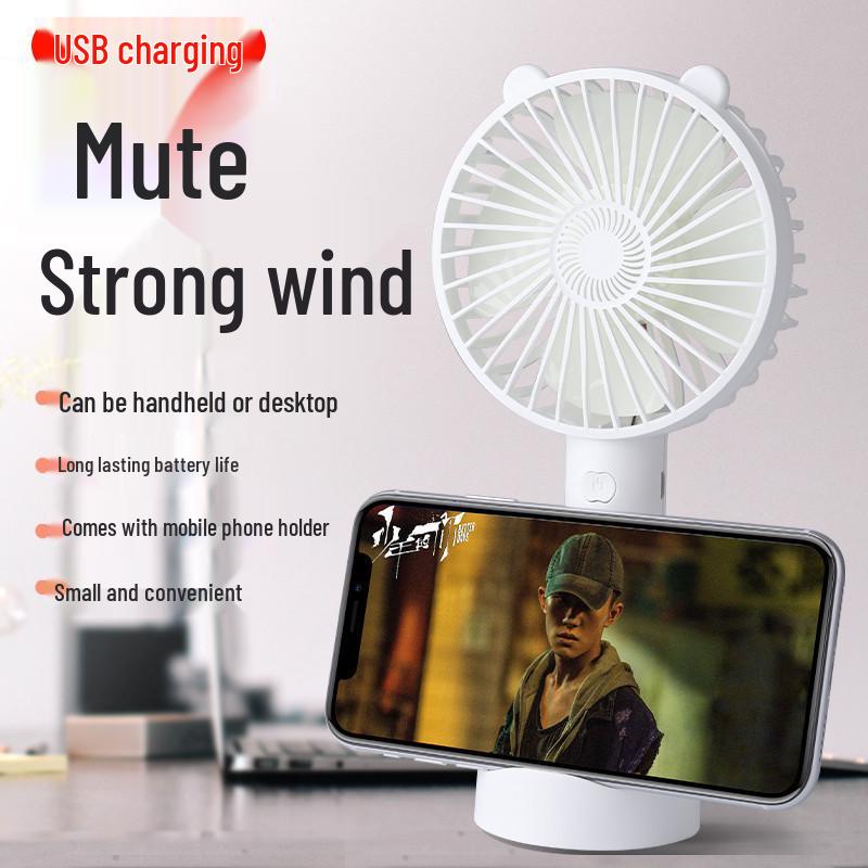 Silent Mini Handheld Fan: Portable, Rechargeable, Ideal Gift for Students, Desktop Use