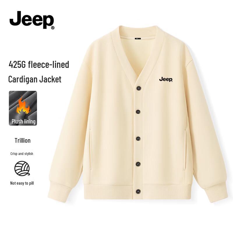 JEEP Men s Fleece-Lined Cardigan Sweatshirt 4XL