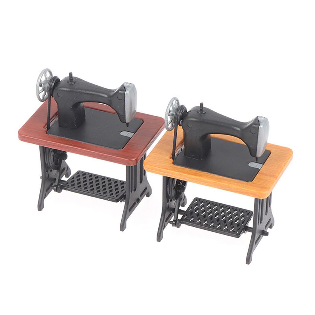 Miniature Sewing Machine Model For Dollhouse Decoration And Collectors 1/24 Dollhouse Scale Furniture Display Props